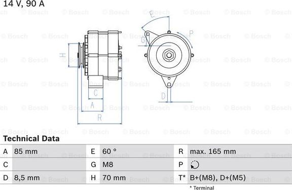 BOSCH 0 986 034 160 - Ģenerators www.autospares.lv