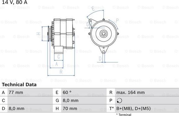 BOSCH 0 986 034 110 - Генератор www.autospares.lv