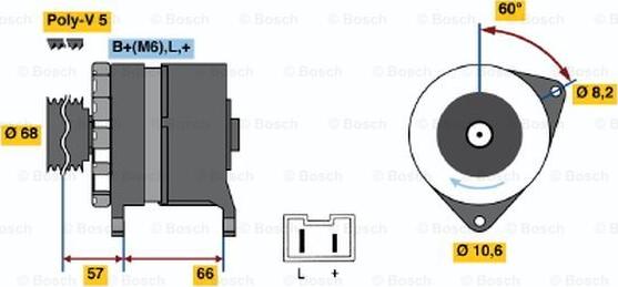 BOSCH 0 986 034 841 - Ģenerators www.autospares.lv