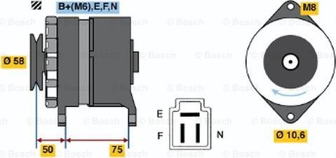 BOSCH 0 986 034 331 - Ģenerators www.autospares.lv