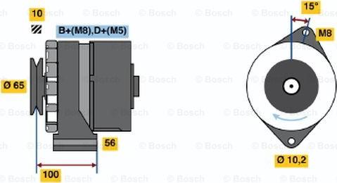 BOSCH 0 986 034 250 - Ģenerators www.autospares.lv