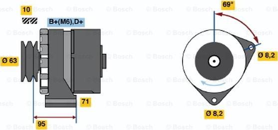 BOSCH 0 986 034 700 - Генератор www.autospares.lv