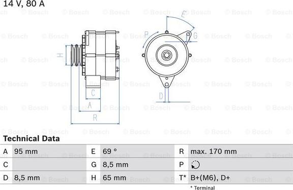 BOSCH 0 986 034 710 - Ģenerators autospares.lv