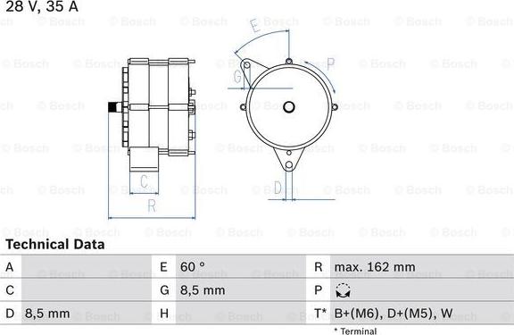 BOSCH 0 986 035 910 - Alternator www.autospares.lv