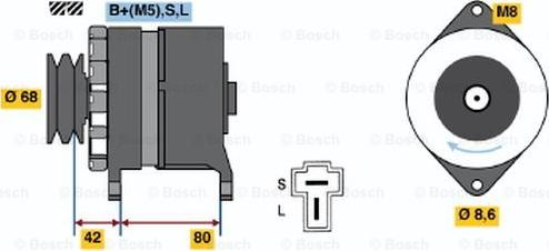 BOSCH 0 986 035 431 - Ģenerators www.autospares.lv