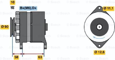 BOSCH 0 986 035 630 - Генератор www.autospares.lv