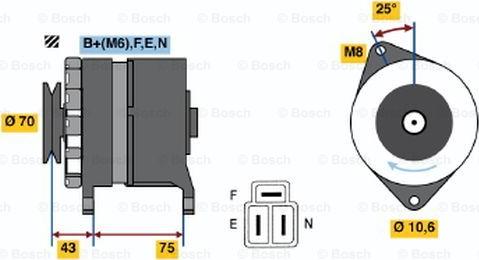 BOSCH 0 986 035 041 - Alternator www.autospares.lv