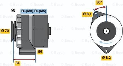 BOSCH 0 986 035 841 - Генератор www.autospares.lv