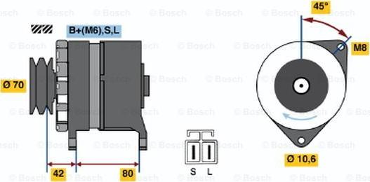 BOSCH 0 986 035 331 - Генератор www.autospares.lv