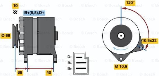 BOSCH 0 986 035 780 - Генератор www.autospares.lv