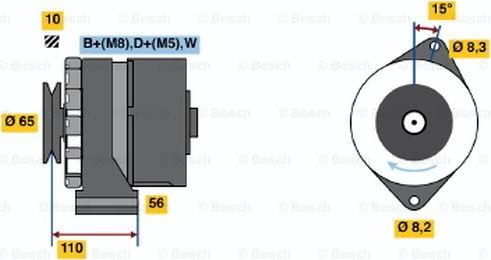 BOSCH 0 986 036 510 - Ģenerators www.autospares.lv