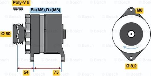 BOSCH 0 986 036 530 - Ģenerators autospares.lv