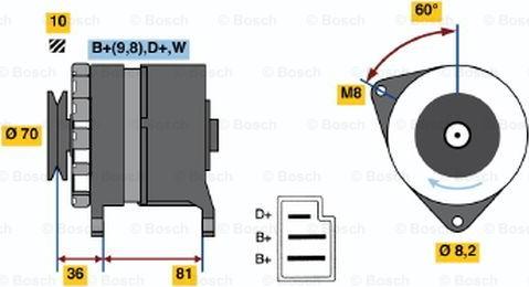 BOSCH 0 986 036 010 - Ģenerators www.autospares.lv