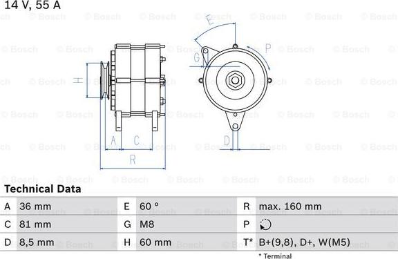 BOSCH 0 986 036 020 - Ģenerators www.autospares.lv