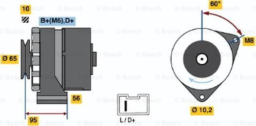 BOSCH 0 986 036 891 - Ģenerators www.autospares.lv