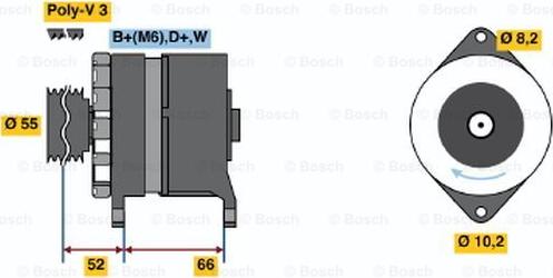 BOSCH 0 986 036 860 - Alternator www.autospares.lv