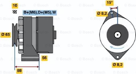 BOSCH 0 986 036 250 - Ģenerators www.autospares.lv