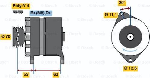 BOSCH 0 986 036 780 - Генератор www.autospares.lv