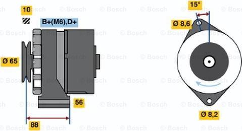 BOSCH 0 986 030 900 - Генератор www.autospares.lv