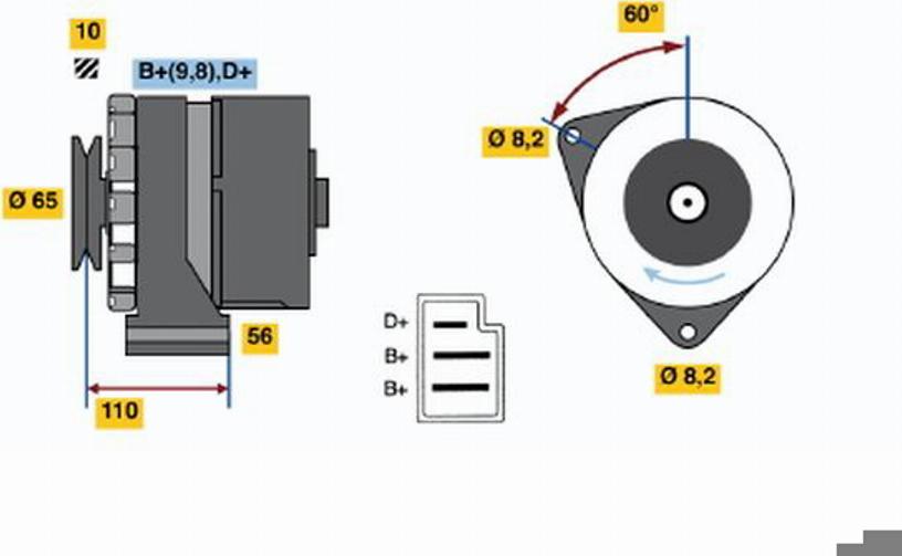 BOSCH 0986030590 - Ģenerators www.autospares.lv