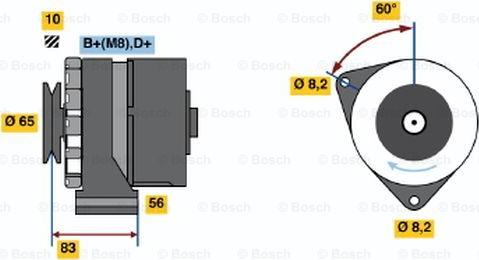 BOSCH 0 986 030 540 - Генератор www.autospares.lv