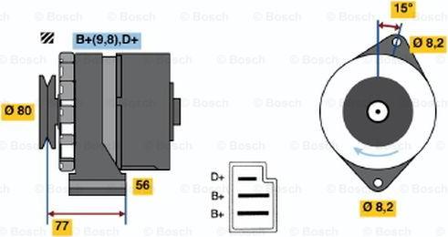 BOSCH 0 986 030 750 - Ģenerators autospares.lv