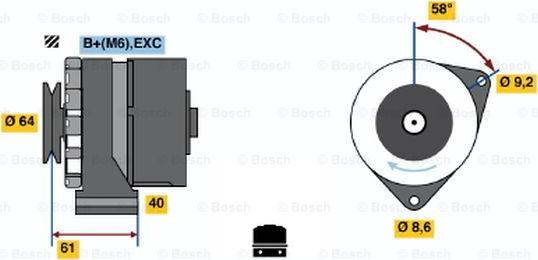 BOSCH 0 986 031 931 - Ģenerators www.autospares.lv