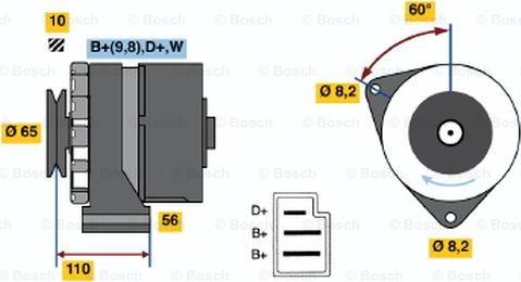 BOSCH 0 986 031 480 - Генератор www.autospares.lv