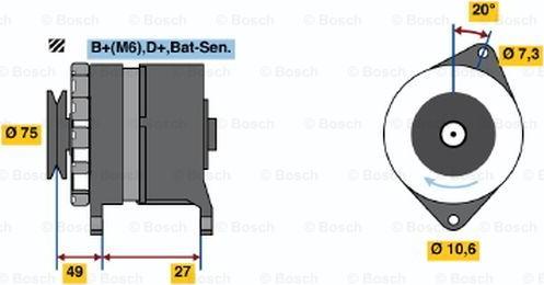 BOSCH 0 986 031 641 - Ģenerators autospares.lv