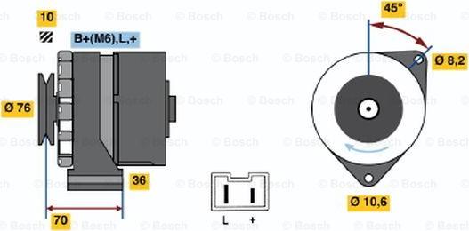 BOSCH 0 986 031 670 - Alternator www.autospares.lv