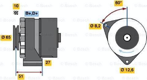 BOSCH 0 986 031 090 - Генератор www.autospares.lv