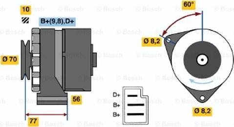 BOSCH 0 986 031 390 - Ģenerators www.autospares.lv