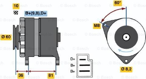 BOSCH 0 986 031 380 - Генератор www.autospares.lv