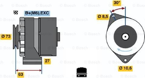 BOSCH 0 986 031 771 - Генератор www.autospares.lv