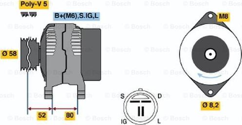 BOSCH 0 986 038 481 - Ģenerators www.autospares.lv