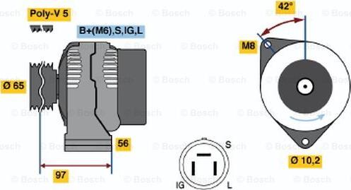 BOSCH 0 986 038 591 - Ģenerators autospares.lv