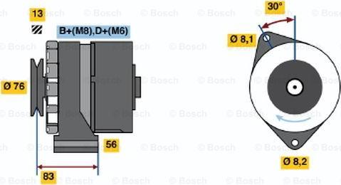 BOSCH 0 986 038 641 - Ģenerators autospares.lv