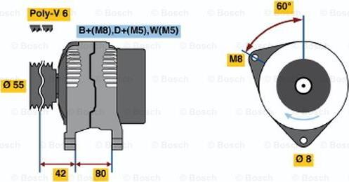 BOSCH 0 986 038 650 - Ģenerators autospares.lv