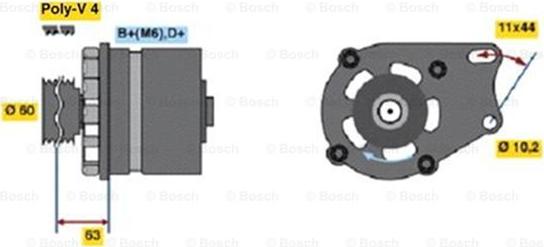 BOSCH 0 986 038 621 - Генератор www.autospares.lv