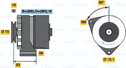 BOSCH 0 986 038 100 - Генератор www.autospares.lv