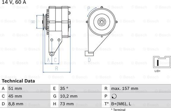 BOSCH 0 986 038 841 - Ģenerators www.autospares.lv