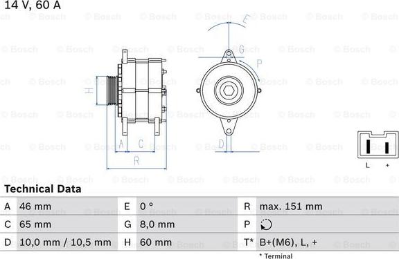 BOSCH 0 986 038 851 - Генератор www.autospares.lv