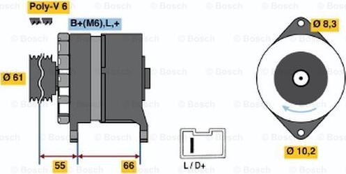 BOSCH 0 986 038 861 - Ģenerators autospares.lv