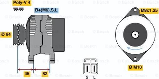 BOSCH 0 986 038 281 - Ģenerators autospares.lv