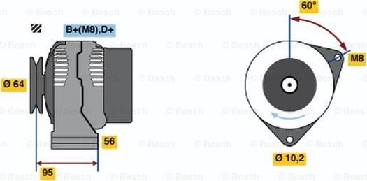 BOSCH 0 986 038 710 - Alternator www.autospares.lv