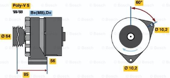 BOSCH 0 986 033 900 - Генератор www.autospares.lv