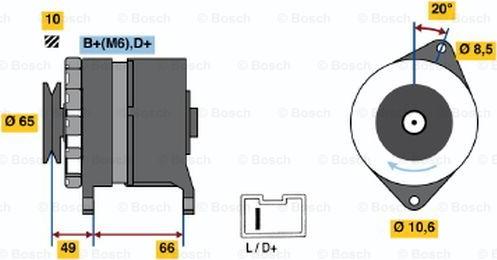 BOSCH 0 986 033 980 - Генератор www.autospares.lv