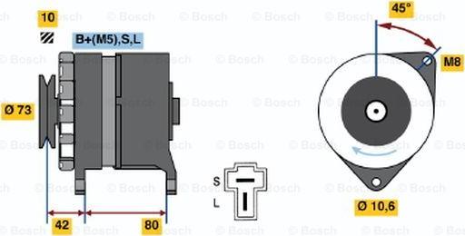 BOSCH 0 986 033 441 - Генератор www.autospares.lv