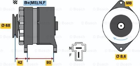 BOSCH 0 986 033 481 - Генератор www.autospares.lv