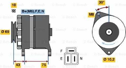 BOSCH 0 986 033 421 - Alternator www.autospares.lv